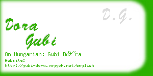 dora gubi business card